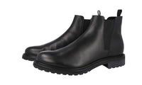 Prada Men's Black welt-sewn Leather Half-Boot 2TF029