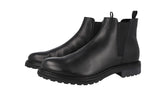 Prada Men's Black welt-sewn Leather Shearling Half-Boot 2TF029