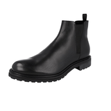 Prada Men's Black welt-sewn Leather Half-Boot 2TF029