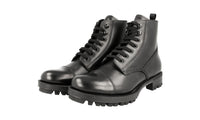 Prada Men's Black welt-sewn Leather Half-Boot 2TG064