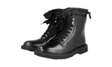 Prada Men's Black Brushed Spazzolato Leather Half-Boot 2TG078