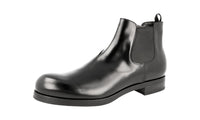 Prada Men's 2TG103 B4L F0002 Brushed Spazzolato Leather Half-Boot