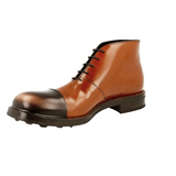 Prada Men's Brown welt-sewn Leather Half-Boot 2TG108
