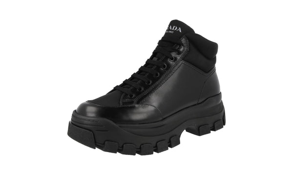 Prada Men's 2TG155 3ONL F0002 Leather Half-Boot