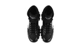 Prada Men's Black Leather Monolith Booties Combat Half-Boot 2TG155
