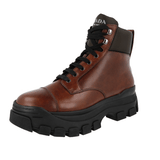 Prada Men's Brown Leather Half-Boot 2TG156