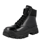 Prada Men's Black Leather Half-Boot 2TG156