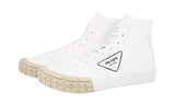 Prada Men's White Cassetta Wheel High-Top Sneaker 2TG158