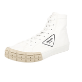 Prada Men's White Cassetta Wheel High-Top Sneaker 2TG158