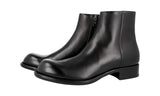 Prada Men's Black welt-sewn Leather Half-Boot 2TG163