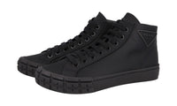 Prada Men's Black Cassetta Wheel High-Top Sneaker 2TG170