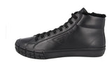 Prada Men's Black Leather Stratus High-Top Sneaker 2TG171