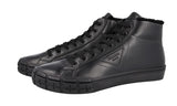 Prada Men's Black Leather Stratus High-Top Sneaker 2TG171