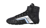 Prada Men's Black Leather Rev High-Top Sneaker 2TG172