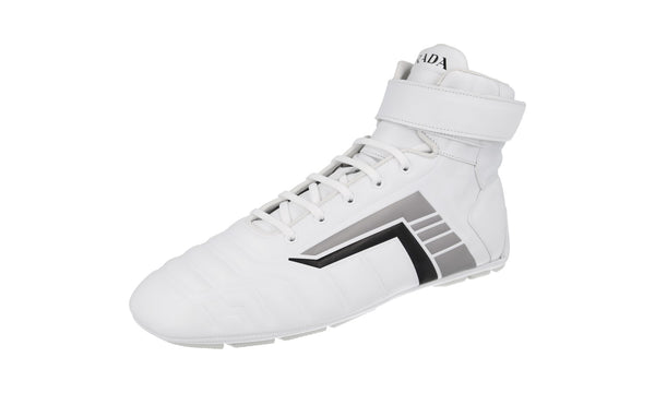 Prada Men's 2TG172 A21 F0AV1 Leather High-Top Sneaker