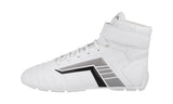 Prada Men's White Leather Rev High-Top Sneaker 2TG172