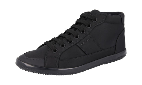 Prada Men's 2TG175 51AB F0002 Nylon High-Top Sneaker