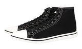 Prada Men's Black Pointy High-Top Sneaker 2TG177