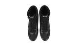Prada Men's Black Leather Downtown High-Top Sneaker 2TG179