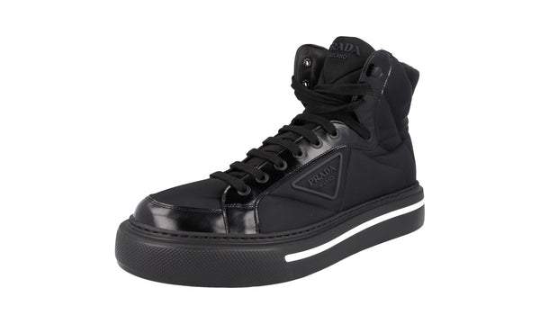 Prada Men's 2TG183 3LF5 F0632 Nylon High-Top Sneaker