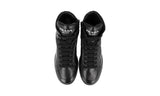 Prada Men's Black Leather Downtown Nappa High-Top Sneaker 2TG184