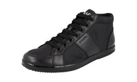 Prada Men's 2TG195 1O53 F0002 Leather High-Top Sneaker