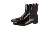 Prada Men's Brown Brushed Spazzolato Leather Half-Boot 2TG206