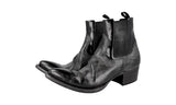 Prada Men's Black Leather Cowboy Half-Boot 2TG210