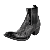 Prada Men's Black Leather Cowboy Half-Boot 2TG210