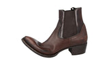 Prada Men's Brown welt-sewn Leather Cowboy Half-Boot 2TG210