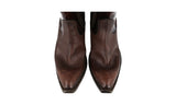 Prada Men's Brown welt-sewn Leather Cowboy Half-Boot 2TG210