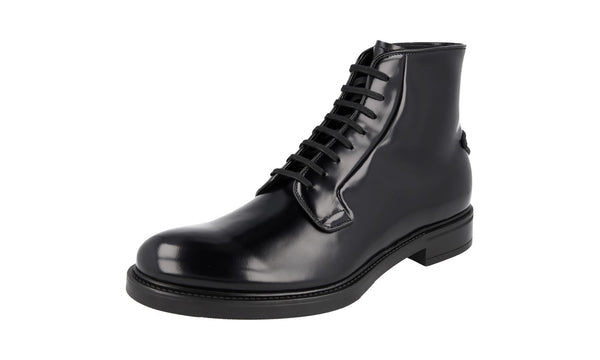 Prada Men's 2TG213 055 F0002 welt-sewn Leather Half-Boot
