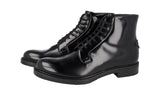 Prada Men's Black welt-sewn Leather Half-Boot 2TG213