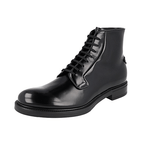 Prada Men's Black welt-sewn Leather Half-Boot 2TG213