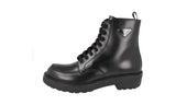 Prada Men's Black Brushed Spazzolato Leather Half-Boot 2TG220
