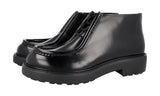 Prada Men's Black Leather Diapason Desert Chukka Boots Half-Boot 2TG225