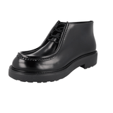 Prada Men's Black Leather Diapason Desert Chukka Boots Half-Boot 2TG225