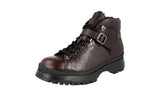 Prada Men's 2TGXXX 999 F0003 Heavy-Duty Rubber Sole Leather Half-Boot