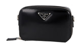 Prada Women's Black Brushed Spazzolato Leather Brique Mini Evening Purse 2TT180