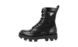 Prada Men's Black Brushed Spazzolato Leather Half-Boot 2UE006