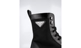 Prada Men's Black Brushed Spazzolato Leather Half-Boot 2UE006