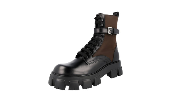Prada Men's 2UE007 999 F0999 Leather Boots