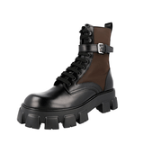 Prada Men's Black Leather Monolith Boots 2UE007