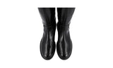 Prada Men's Black Brushed Spazzolato Leather Half-Boot 2UE012