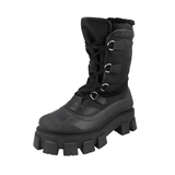 Prada Men's Black Monolith Shearling Boots 2UE014