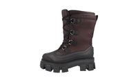 Prada Men's Brown Monolith Shearling Boots 2UE014