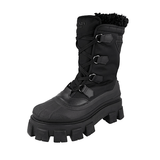 Prada Men's Black Monolith Shearling Boots 2UE015