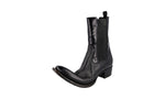 Prada Men's 2UG008 3LMM F0002 welt-sewn Leather Half-Boot