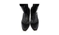 Prada Men's Black welt-sewn Leather Cowboy Chelsea Boots Similar 2tg210  Half-Boot 2UG008