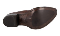 Prada Men's Brown welt-sewn Leather Cowboy Chelsea Boots Similar 2tg210  Half-Boot 2UG008